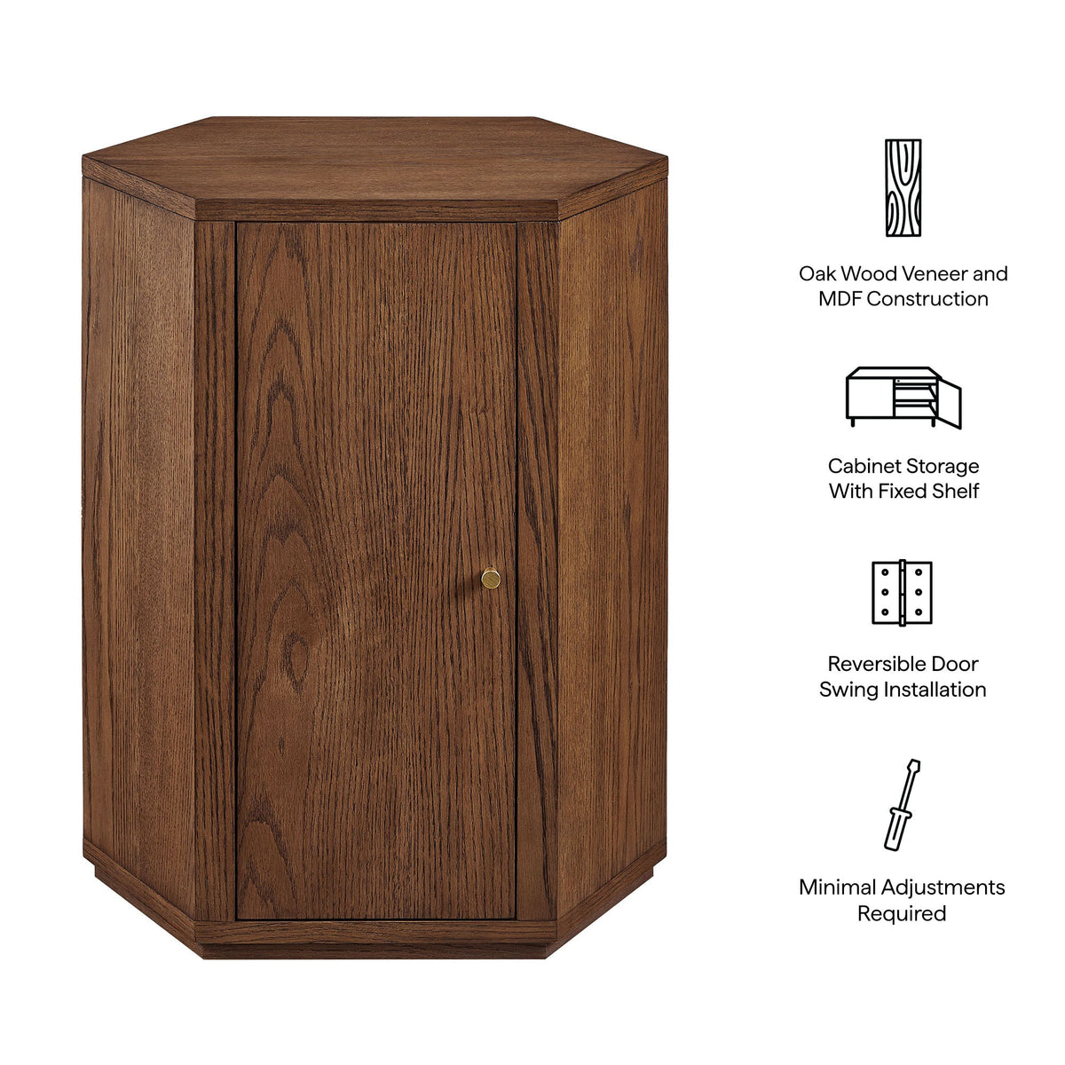 Kade Faceted Wood Side Table by Modway, photo 24 of 33