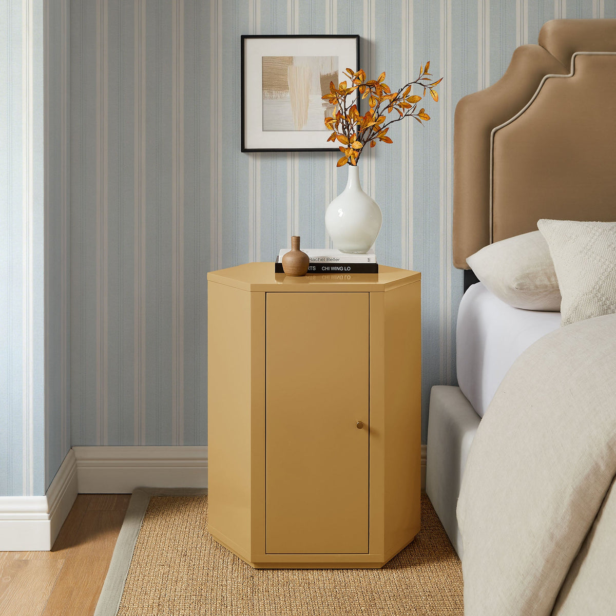 Kade Faceted Semi-Gloss Side Table by Modway, photo 21 of 40