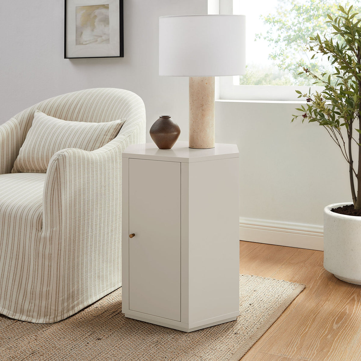 Kade Faceted Semi-Gloss Side Table by Modway, photo 31 of 40