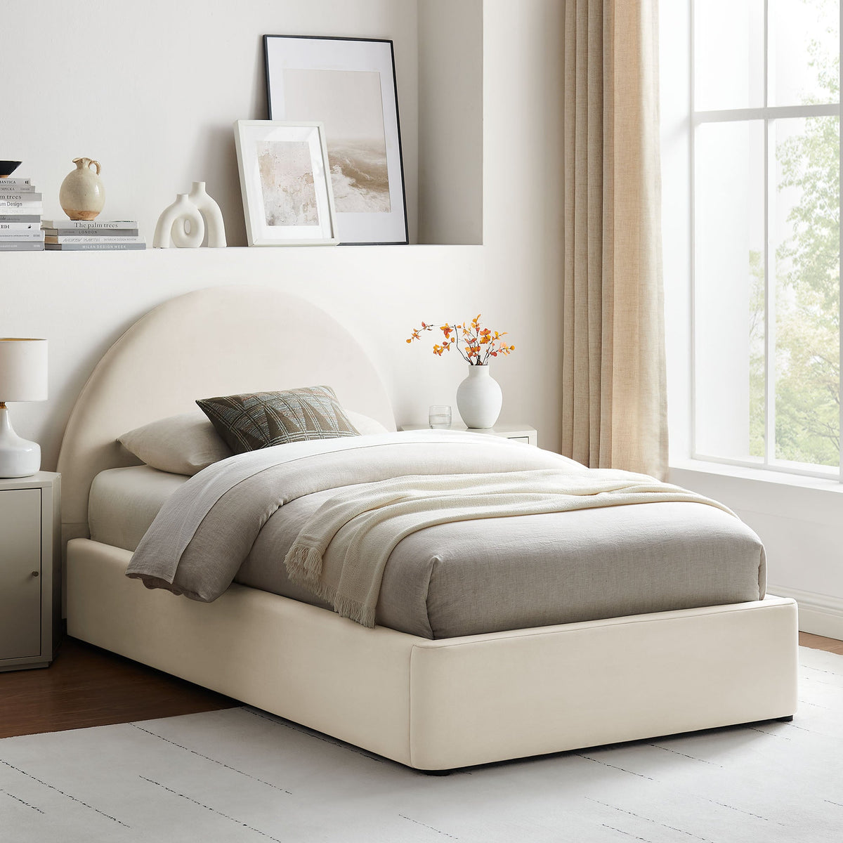 Resort Arched Performance Velvet Storage Platform Bed Frame by Modway, photo 9 of 52