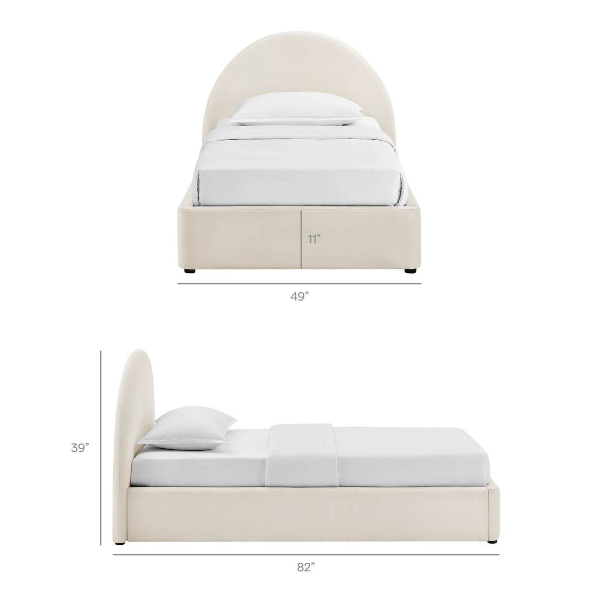 Resort Arched Performance Velvet Storage Platform Bed Frame by Modway, photo 3 of 52