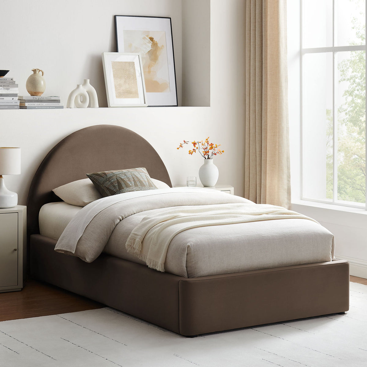 Resort Arched Performance Velvet Storage Platform Bed Frame by Modway, photo 20 of 52