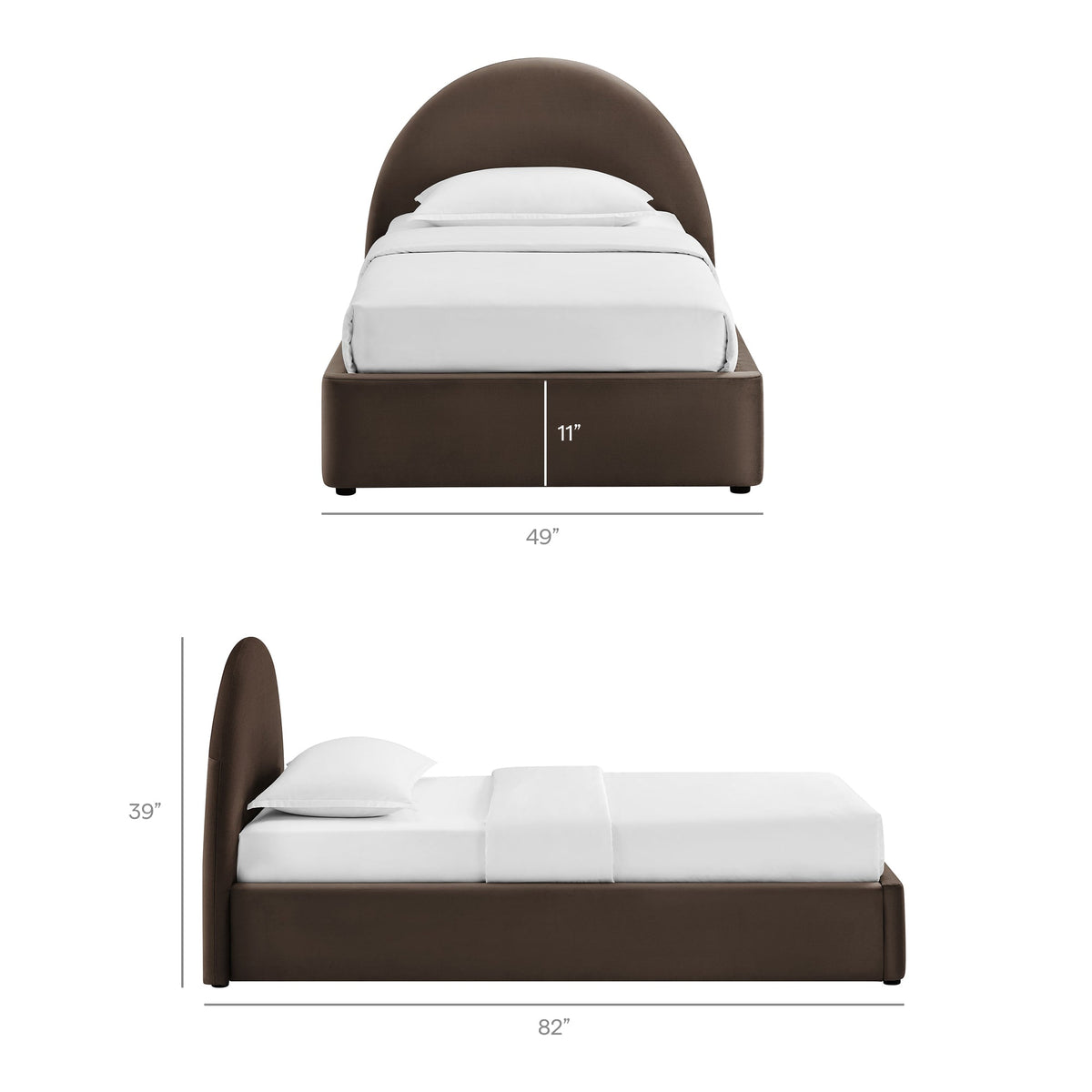 Resort Arched Performance Velvet Storage Platform Bed Frame by Modway, photo 14 of 52