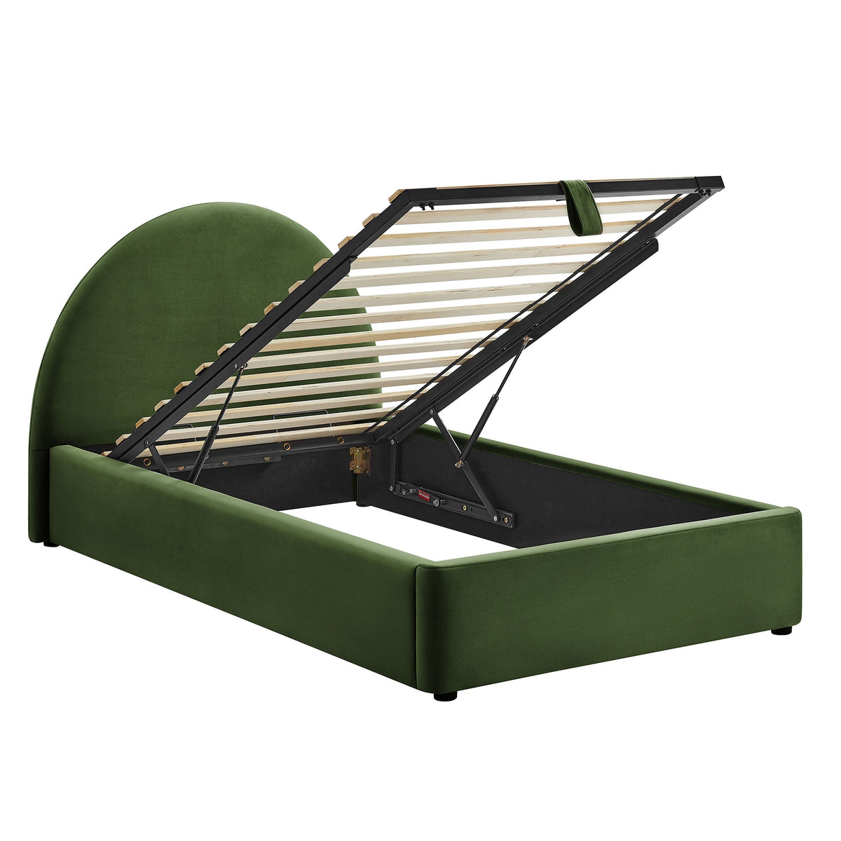 Resort Arched Performance Velvet Storage Platform Bed Frame by Modway, photo 26 of 52