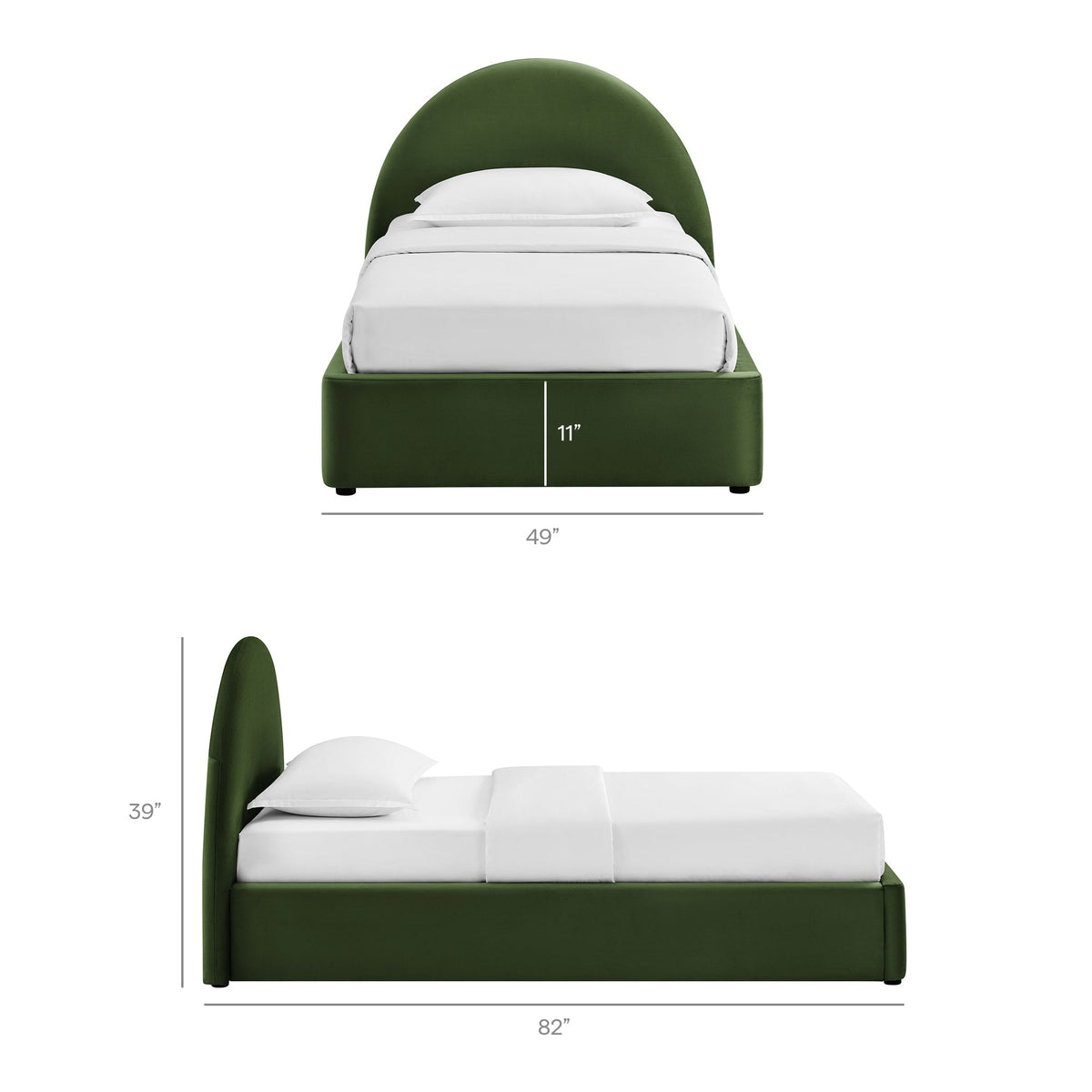 Resort Arched Performance Velvet Storage Platform Bed Frame by Modway, photo 25 of 52