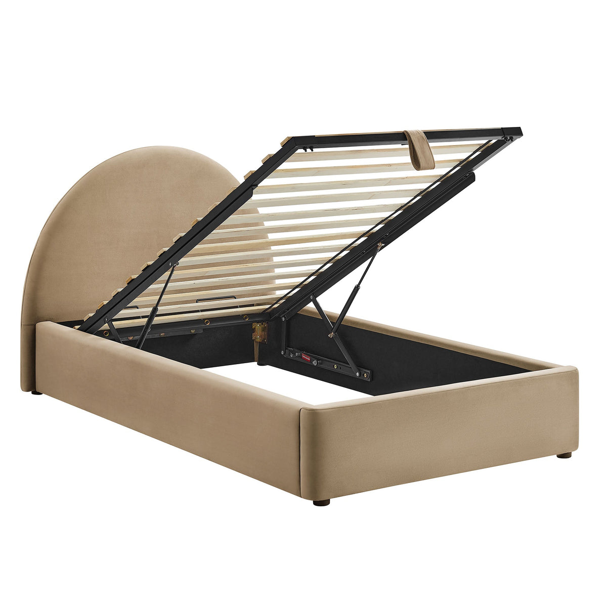 Resort Arched Performance Velvet Storage Platform Bed Frame by Modway, photo 37 of 52