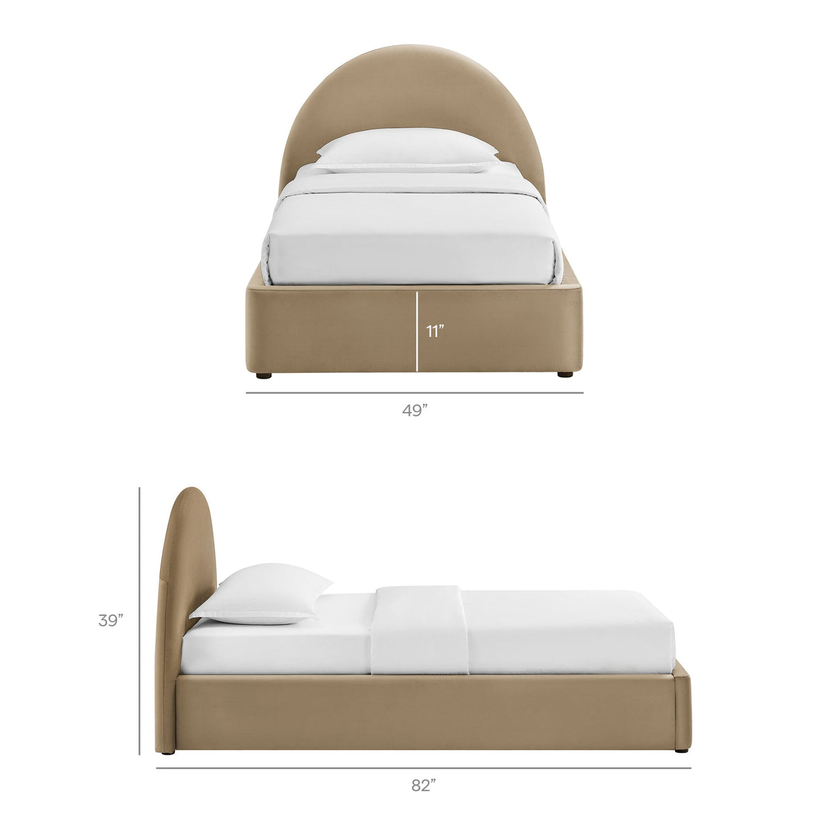 Resort Arched Performance Velvet Storage Platform Bed Frame by Modway, photo 36 of 52