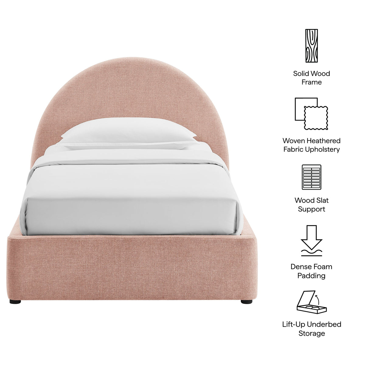 Resort Arched Upholstered Fabric Storage Platform Bed Frame by Modway, photo 2 of 56