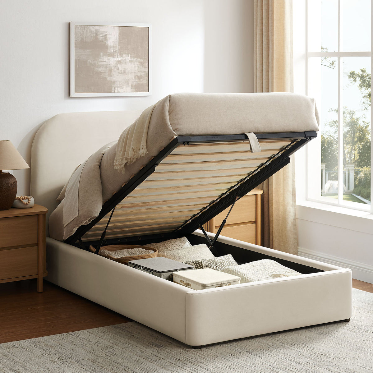 Keynote Performance Velvet Storage Platform Bed Frame by Modway, photo 11 of 56