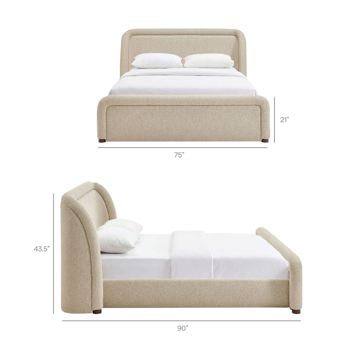 Tasmin Upholstered Fabric Platform Bed by Modway, photo 3 of 40