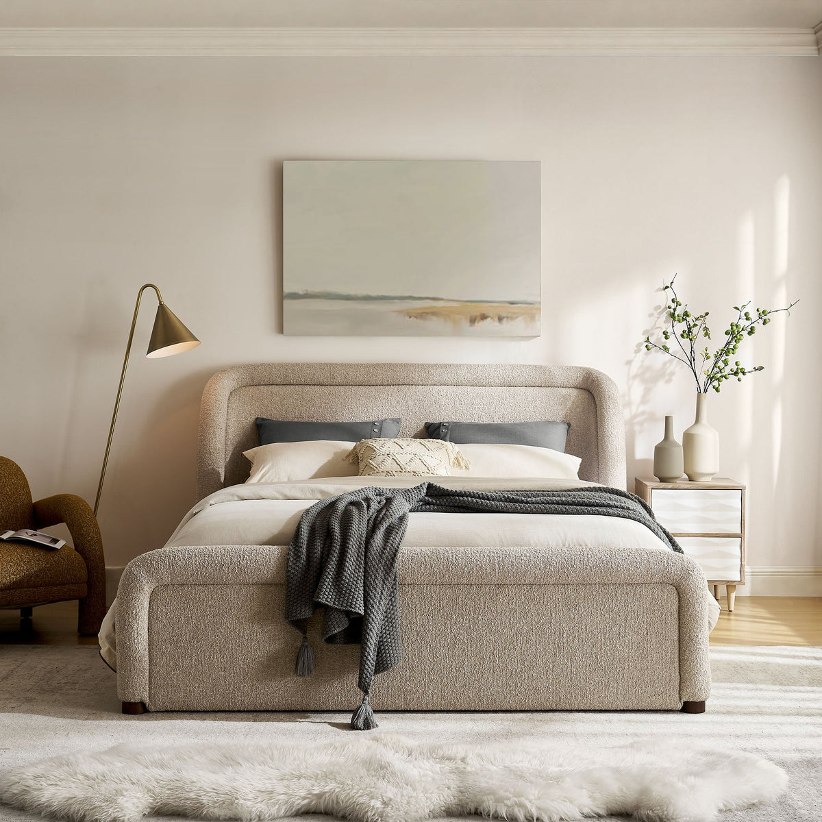 Tasmin Upholstered Fabric Platform Bed by Modway, photo 32 of 40