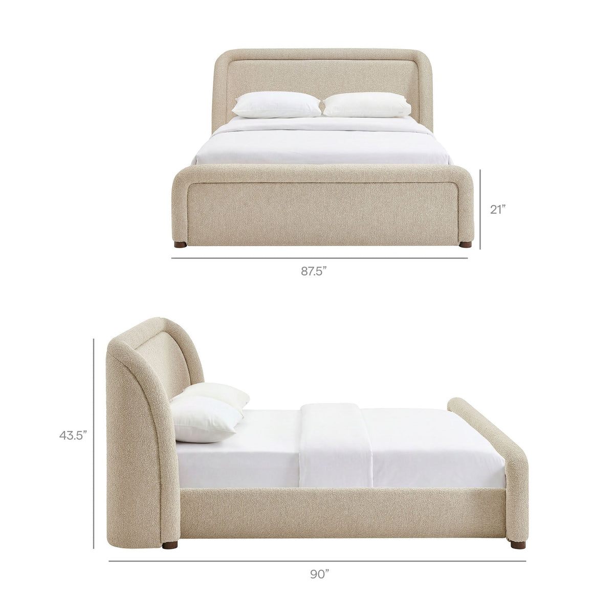 Tasmin Upholstered Fabric Platform Bed by Modway, photo 25 of 40