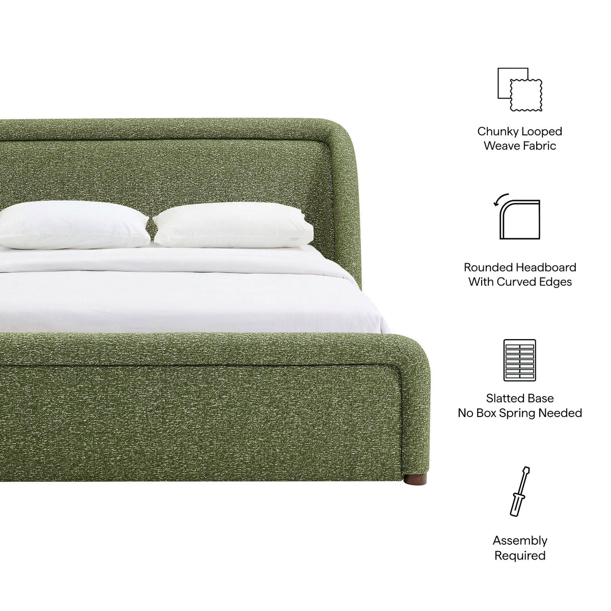 Tasmin Upholstered Fabric Platform Bed by Modway, photo 35 of 40