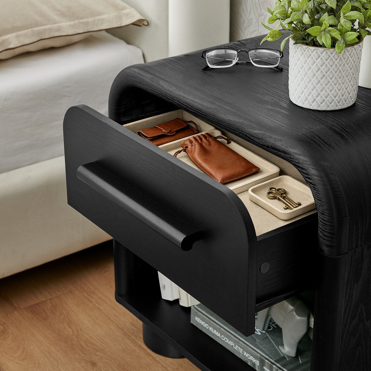Bellamy Curved 1-Drawer Nightstand by Modway, photo 10 of 30