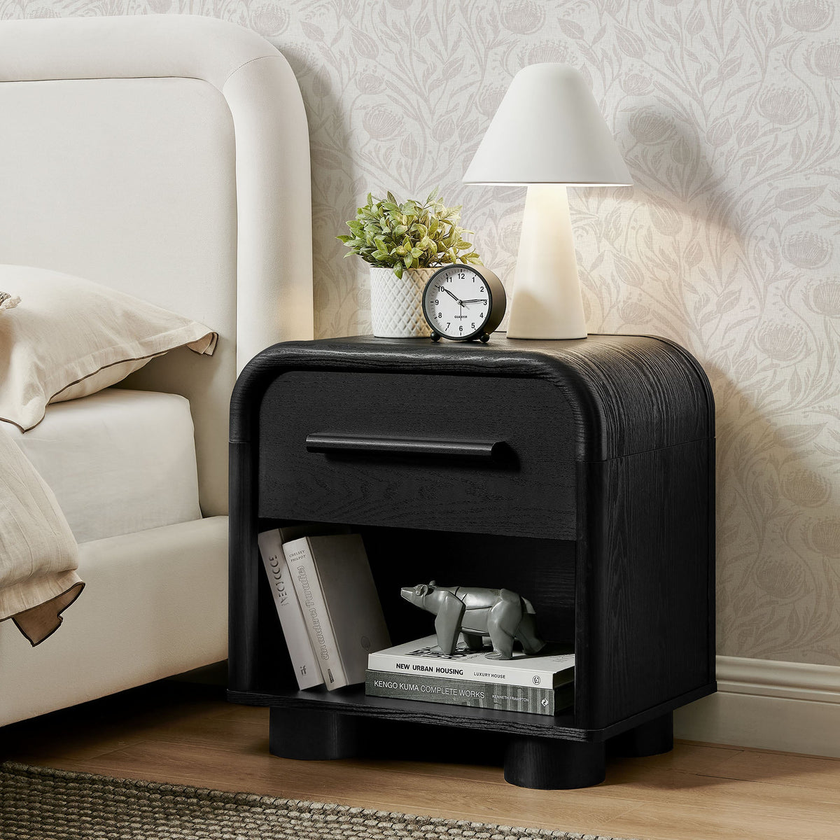 Bellamy Curved 1-Drawer Nightstand by Modway, photo 9 of 30