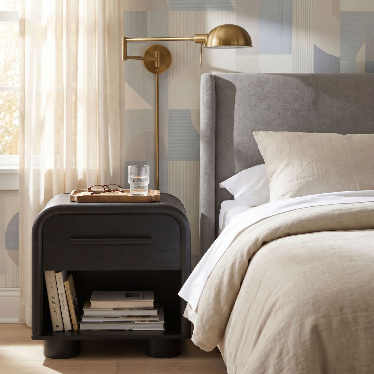 Bellamy Curved 1-Drawer Nightstand by Modway, photo 8 of 30
