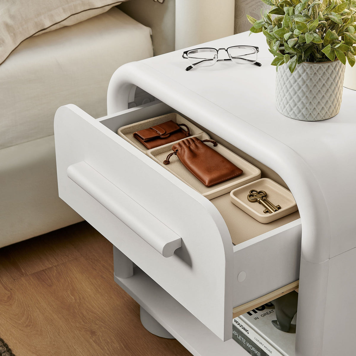 Bellamy Curved 1-Drawer Nightstand by Modway, photo 30 of 30