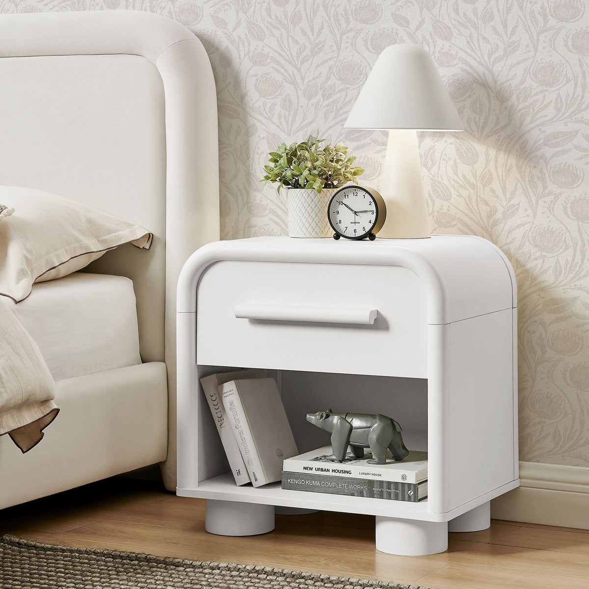 Bellamy Curved 1-Drawer Nightstand by Modway, photo 28 of 30