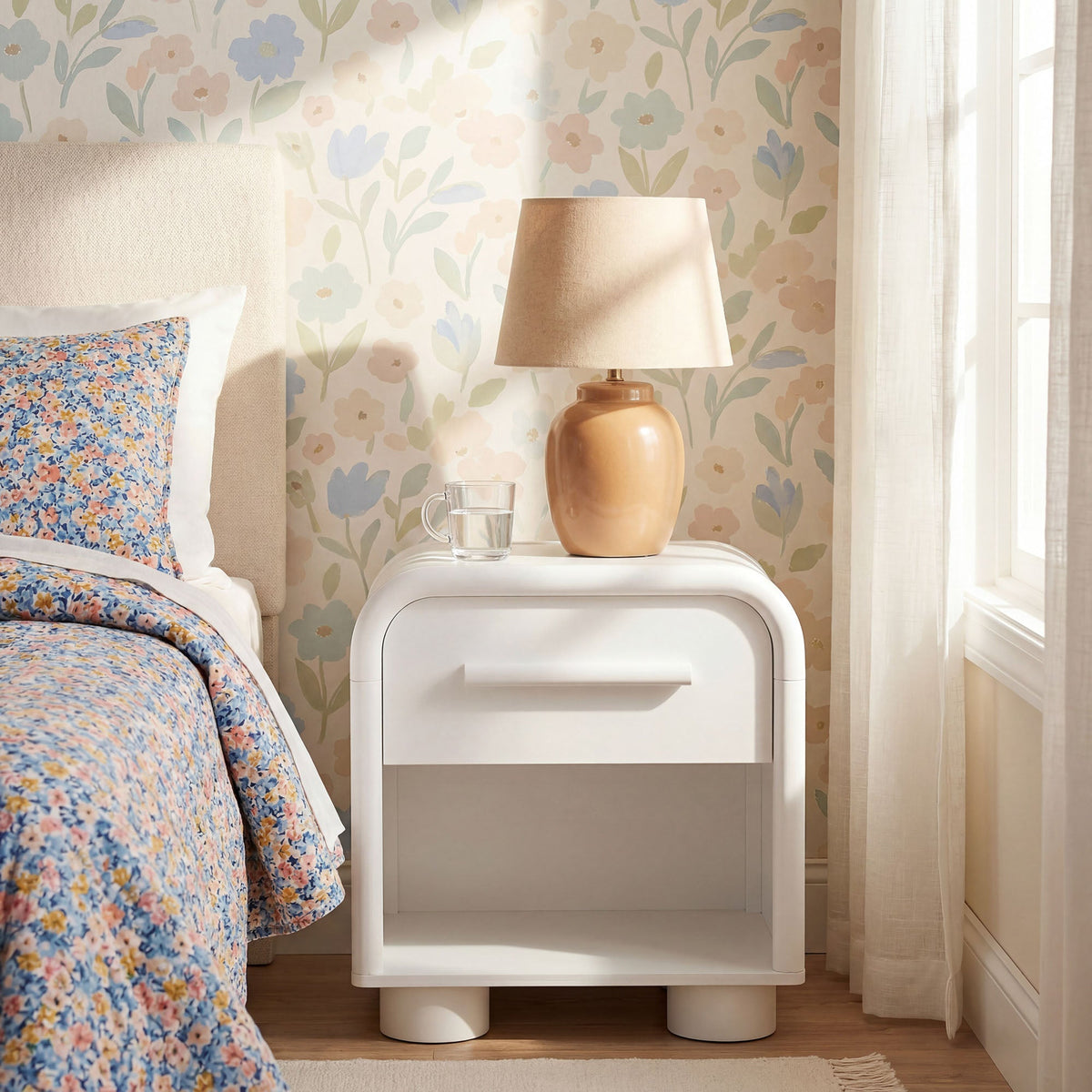 Bellamy Curved 1-Drawer Nightstand by Modway, photo 29 of 30