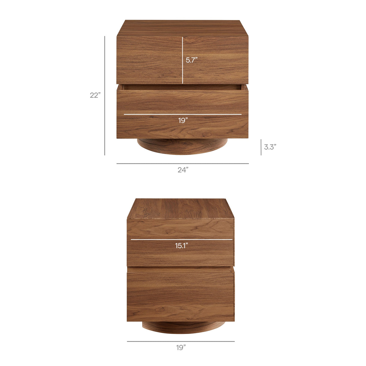 Koval Floating Pedestal 2-Drawer Nightstand by Modway, photo 12 of 18