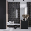 Black 2.5x8 Glossy Ceramic Subway Tile (38 pack, 5.38 sq ft/case)