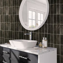 Black 2.5x8 Glossy Ceramic Subway Tile (38 pack, 5.38 sq ft/case)