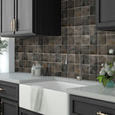 Black 4x4 Glossy Square Ceramic Tile (60 pack, 6.46 sq ft/case)