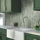 Sage Green 2.5x8 Glossy Ceramic Subway Tile (38 pack, 5.38 sq ft/case)