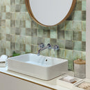 Sage Green 4x4 Glossy Square Ceramic Tile (50 pack, 5.39 sq ft/case) - Sample