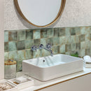 Sage Green 0.5x8 Glossy Ceramic Pencil Tile Trim (10 pack, 0.7 sq ft/case)