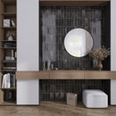 Black 2.5x8 Glossy Ceramic Subway Tile (38 pack, 5.38 sq ft/case) - Sample