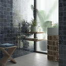 Spruce Blue 4x4 Glossy Ceramic Square Deco Tile (50 pack, 5.39 sq ft/case)