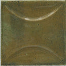 Olive Green 4x4 Glossy Ceramic Square Deco Tile (50 pack, 5.39 sq ft/case) - Sample