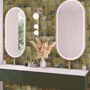 Olive Green 4x4 Glossy Square Ceramic Tile (60 pack, 6.46 sq ft/case)