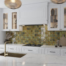 Olive Green 4x4 Glossy Square Ceramic Tile (50 pack, 5.39 sq ft/case) - Sample