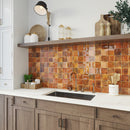 Red 4x4 Glossy Square Ceramic Tile (60 pack, 6.46 sq ft/case) - Sample