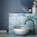 Blue 2.5x8 Glossy Ceramic Subway Deco Tile (38 pack, 5.38 sq ft/case)