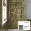 Olive Green 0.5x8 Glossy Ceramic Pencil Tile Trim (10 pack, 0.7 sq ft/case) - Sample