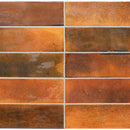 Red 2.5x8 Glossy Ceramic Subway Tile (38 pack, 5.38 sq ft/case)