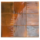 Red 4x4 Glossy Square Ceramic Tile (60 pack, 6.46 sq ft/case) - Sample
