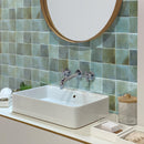 Blue 4x4 Glossy Square Ceramic Tile (50 pack, 5.39 sq ft/case) - Sample