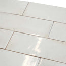 White 2.5x8 Glossy Ceramic Subway Tile (38 pack, 5.38 sq ft/case)