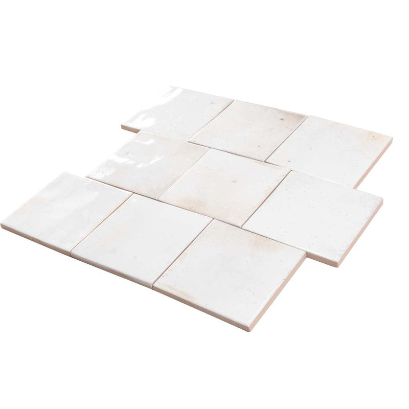 White 4x4 Glossy Square Ceramic Tile (60 pack, 6.46 sq ft/case), photo 10 of 12