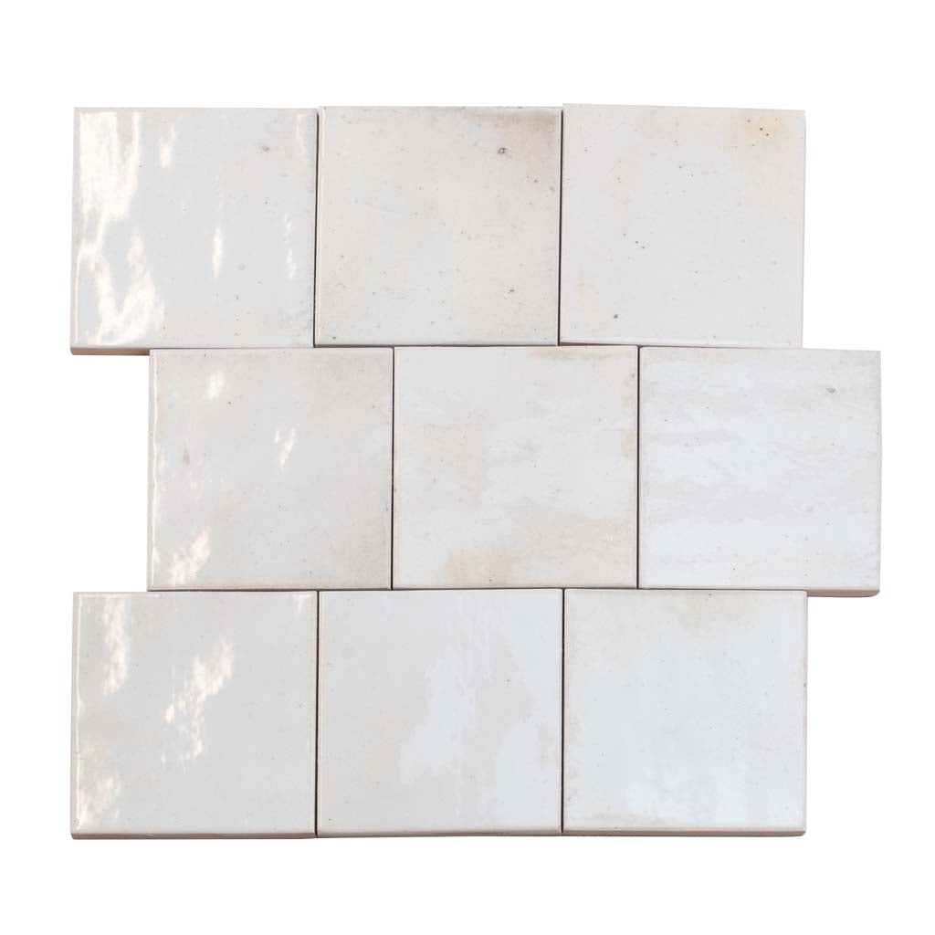 White 4x4 Glossy Square Ceramic Tile (60 pack, 6.46 sq ft/case), photo 11 of 12