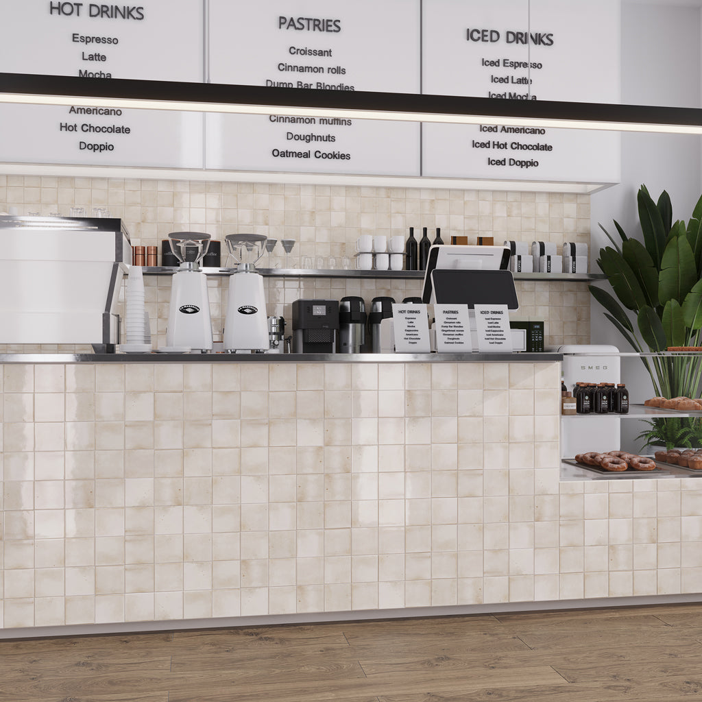 White 4x4 Glossy Square Ceramic Tile (60 pack, 6.46 sq ft/case), photo 2 of 12