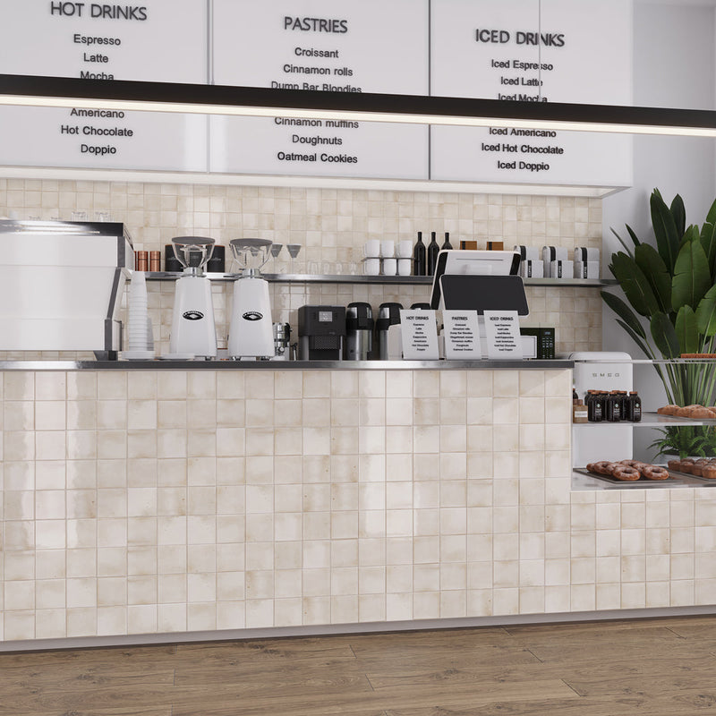 White 4x4 Glossy Square Ceramic Tile (60 pack, 6.46 sq ft/case), photo 2 of 12