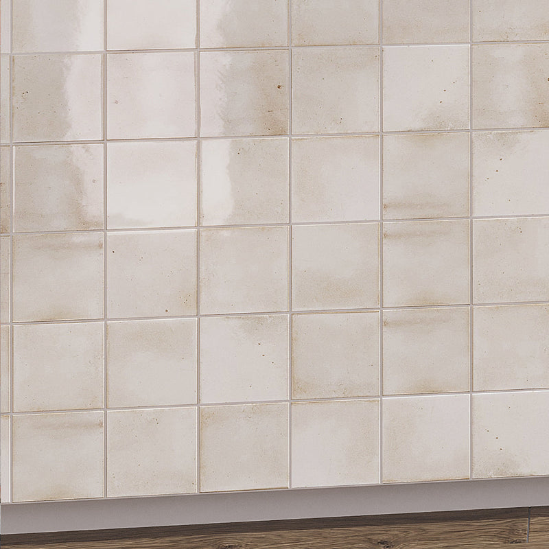 White 4x4 Glossy Square Ceramic Tile (60 pack, 6.46 sq ft/case)