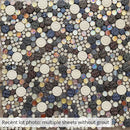 Multicolor 12x12 Glossy Textured Penny Round Glass Resin Mosaic Tile (5 pack, 5 sq ft/case) - Sample