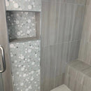 White 12x12 Glossy Matte Bubble Glass Marble Mosaic Tile (5 pack, 4.67 sq ft/case) by Apollo Tile