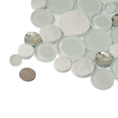 White 12x12 Glossy Matte Bubble Glass Marble Mosaic Tile (5 pack, 4.67 sq ft/case)